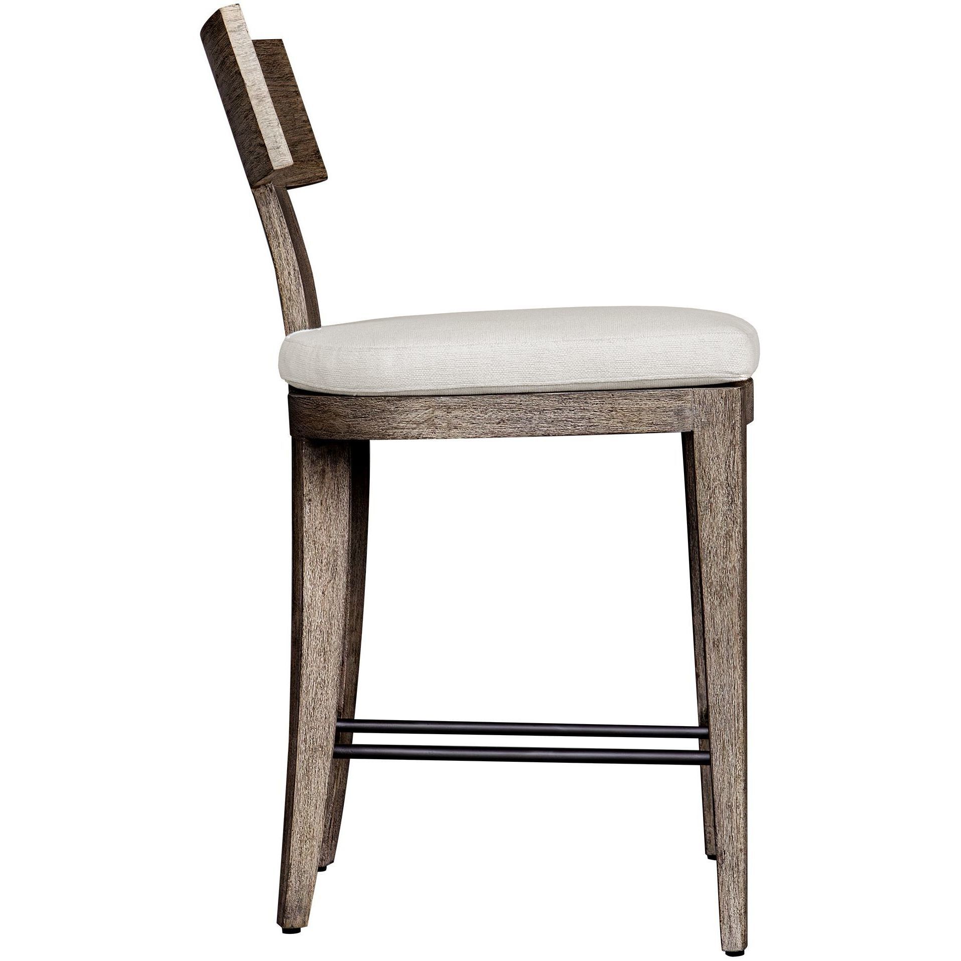 Cellini 39.5 inch Weathered Gray and Oyster White Outdoor Counter Stool