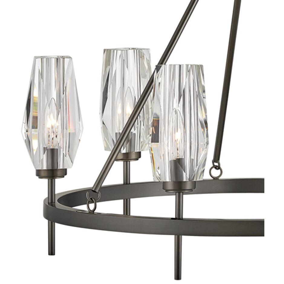 Ana 6 Light 30 inch Black Oxide Indoor Chandelier Ceiling Light