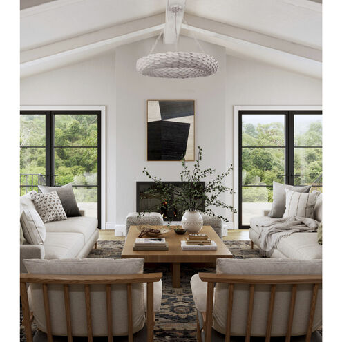 Broche 8 Light 33.5 inch Matte White Chandelier Ceiling Light