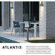 Atlantis LED 6 inch Bronze Outdoor Wall Mount Lantern, Down Light