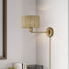 Weavington 15.5 inch 40.00 watt Antique Gold Leaf Swing Arm Wall Lamp Wall Light