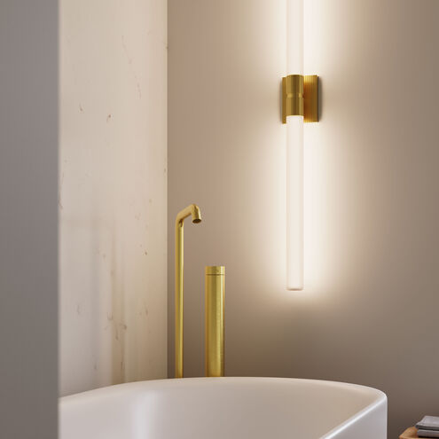 Scepter LED 4.5 inch Satin Brass Bath Bar Wall Light
