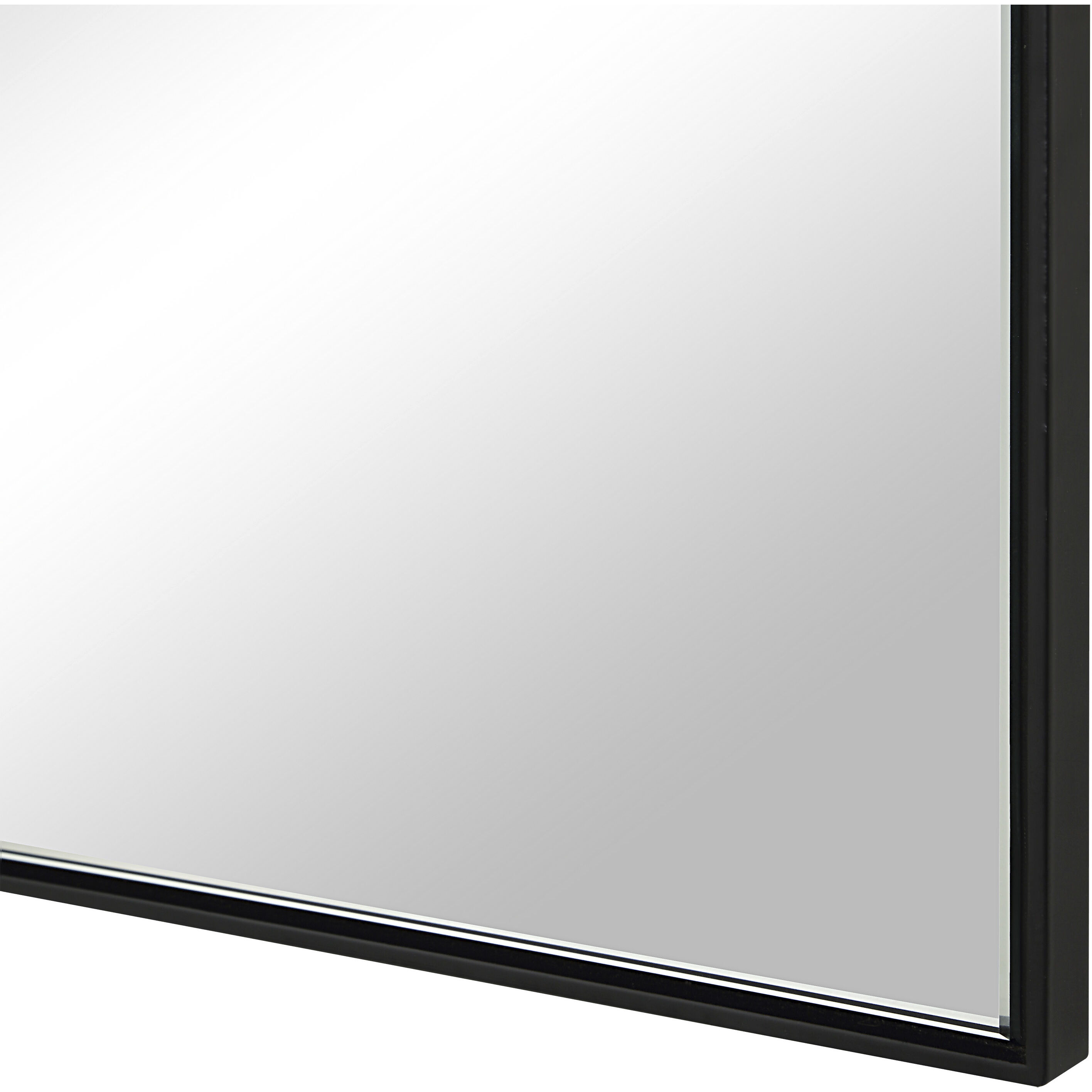Loutro 36 X 22 inch Matte Black Wall Mirror