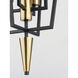 Wings 4 Light 12 inch Black and Satin Brass Multi-Light Pendant Ceiling Light