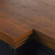 Cameron Dark Blue and Natural Wood Cabinet