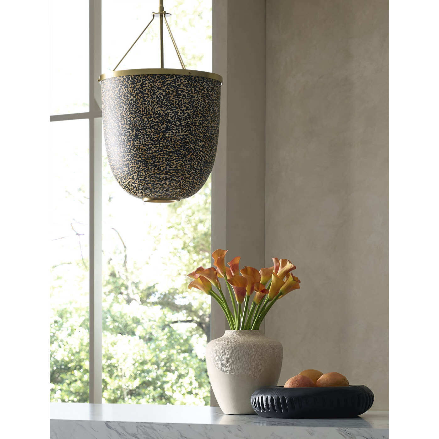 Lysandra 1 Light 16 inch Antique Brass Pendant Ceiling Light