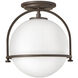 Somerset LED 12 inch Buckeye Bronze Indoor Semi-Flush Mount Ceiling Light