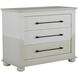 Crestine Cerused White / White Raffia / Antique Bronze Chest