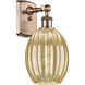 Ballston Preston Armed Sconce Wall Light in Antique Copper, Mercury