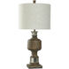 Cameron 33 inch 150.00 watt Brown and Silver Table Lamp Portable Light