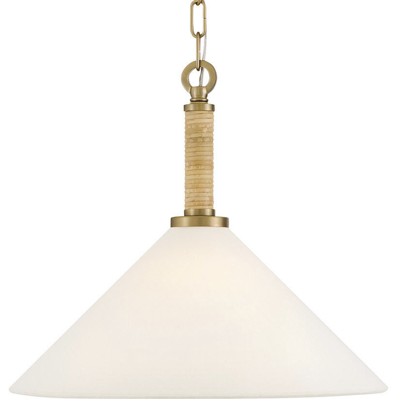 Cove 1 Light 16 inch Lacquered Brass Pendant Ceiling Light