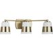 Haven 3 Light 24 inch Vintage Brass Bath Light Wall Light