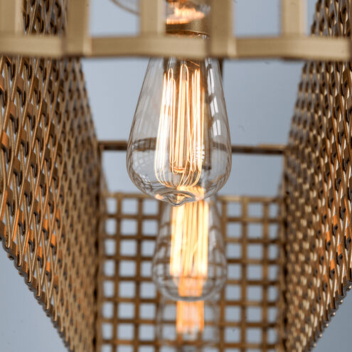Tweed 4 Light Classic Silver Linear Pendant Ceiling Light in Exposed Bulb, E26 Incandescent
