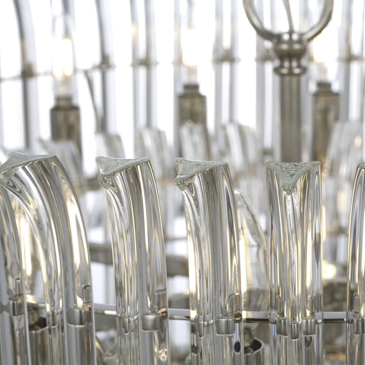 AERIN Rhine LED 34 inch Polished Nickel Three Tier Chandelier Ceiling Light