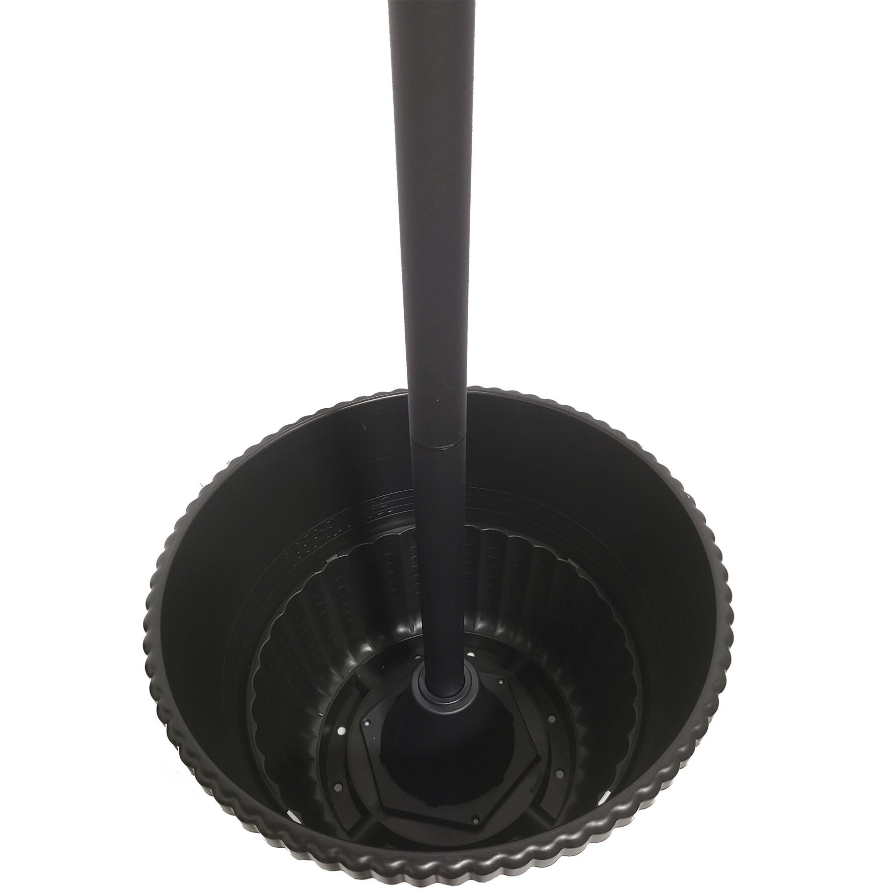 Triple Head 3 Light 78.5 inch Black Post Light, Solar