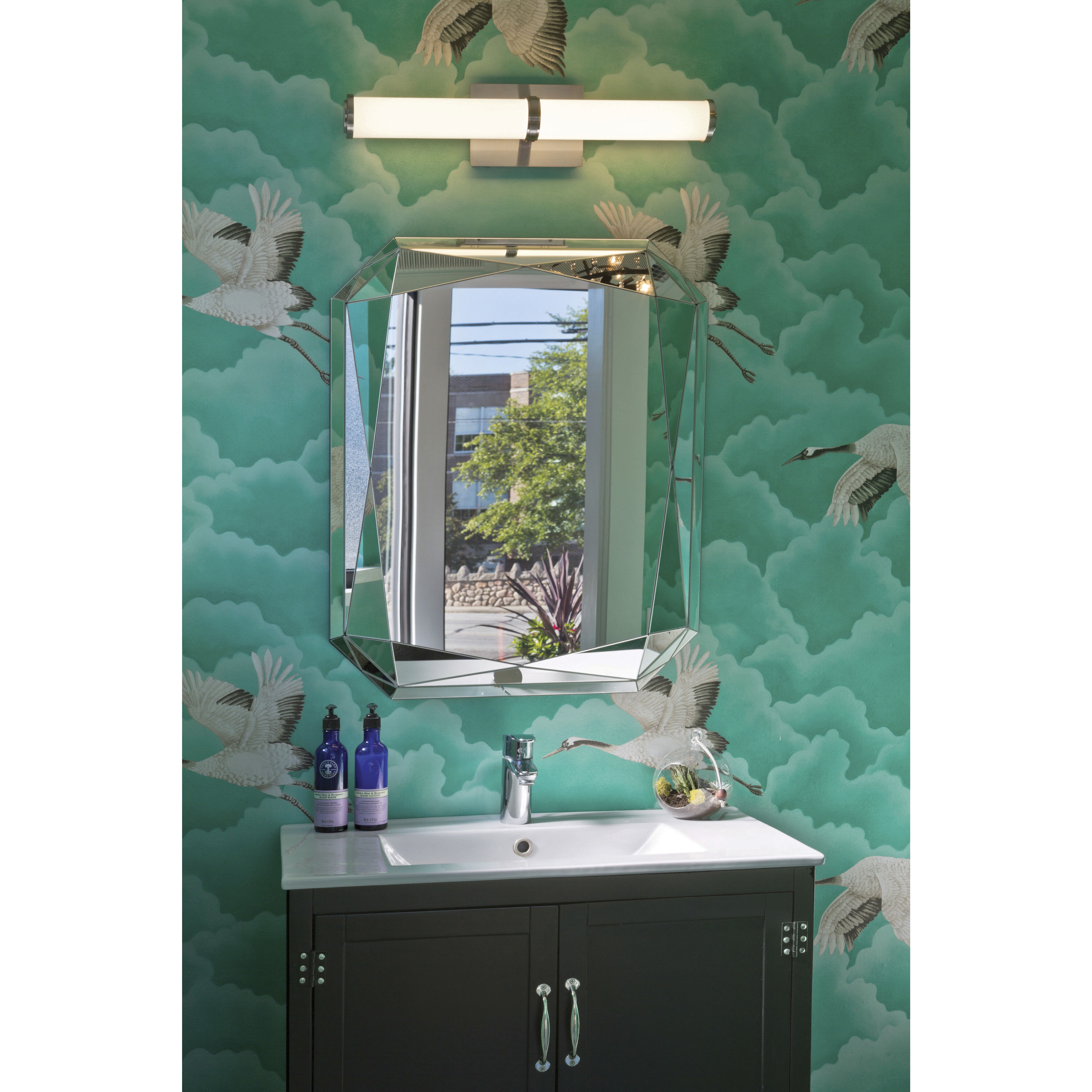 Simi LED 23 inch Brushed Nickel Vanity Light Wall Light, Vertical