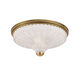 Paris 2 Light 14 inch Aged Brass Flush Mount Ceiling Light