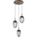 Meteo LED LED Burnished Bronze Chandelier Ceiling Light, Round Multi-Pendant