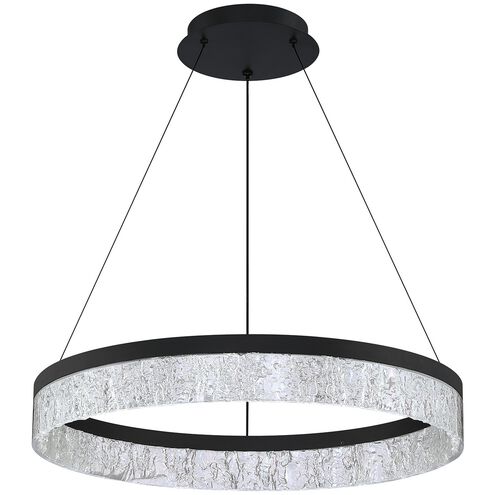 Arctic Ice 1 Light 24 inch Black Pendant Ceiling Light