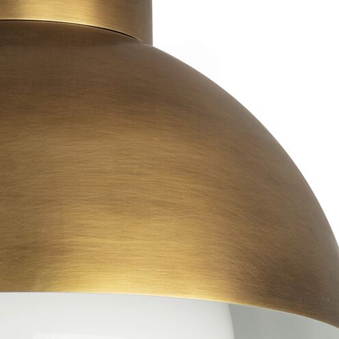 Montreux 1 Light 11.75 inch Natural Brass Flush Mount Ceiling Light