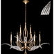 Plume 9 Light 45 inch Gold Chandelier Ceiling Light in White Feathers Studio Glass