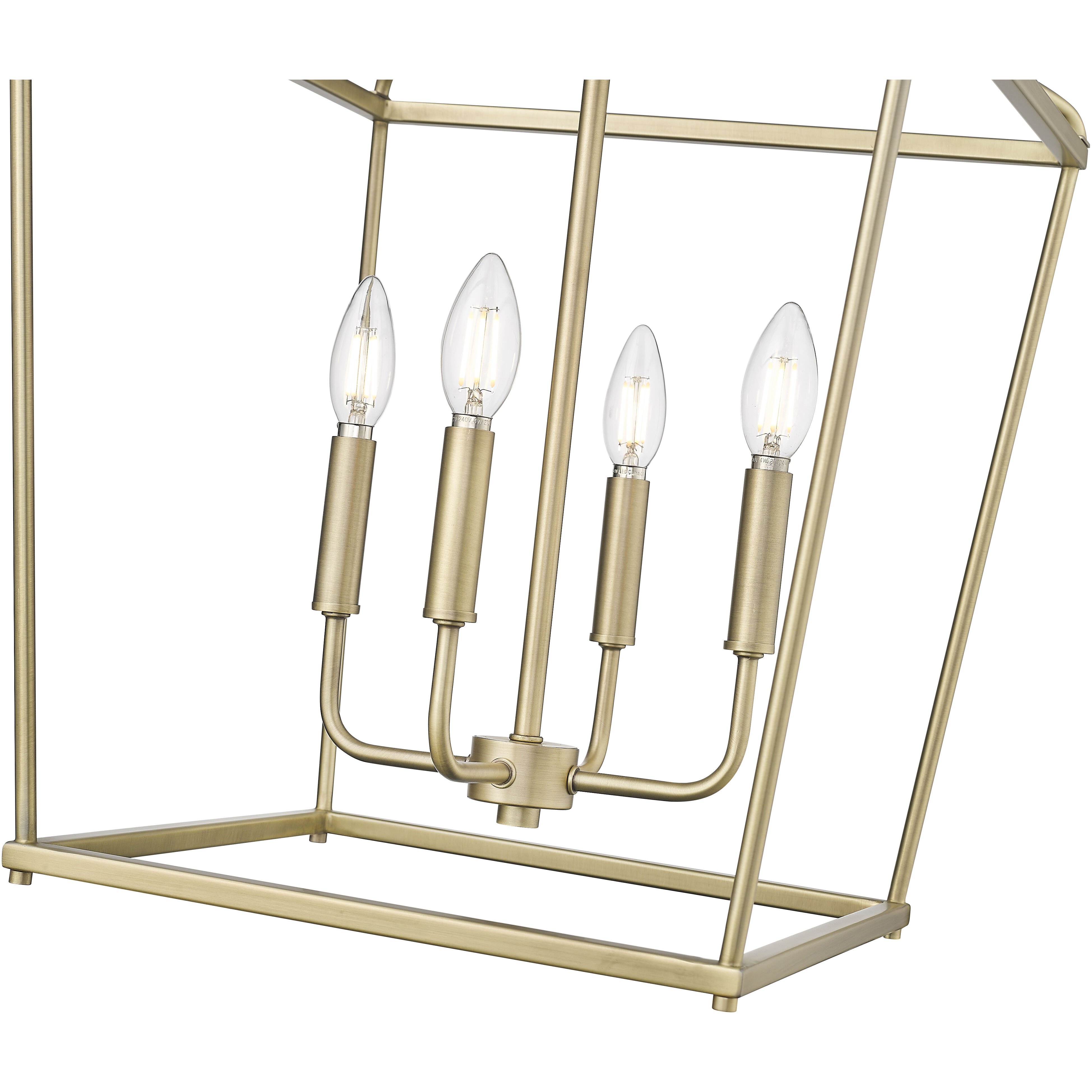 Nellita 4 Light 16 inch Vintage Brass Pendant Ceiling Light