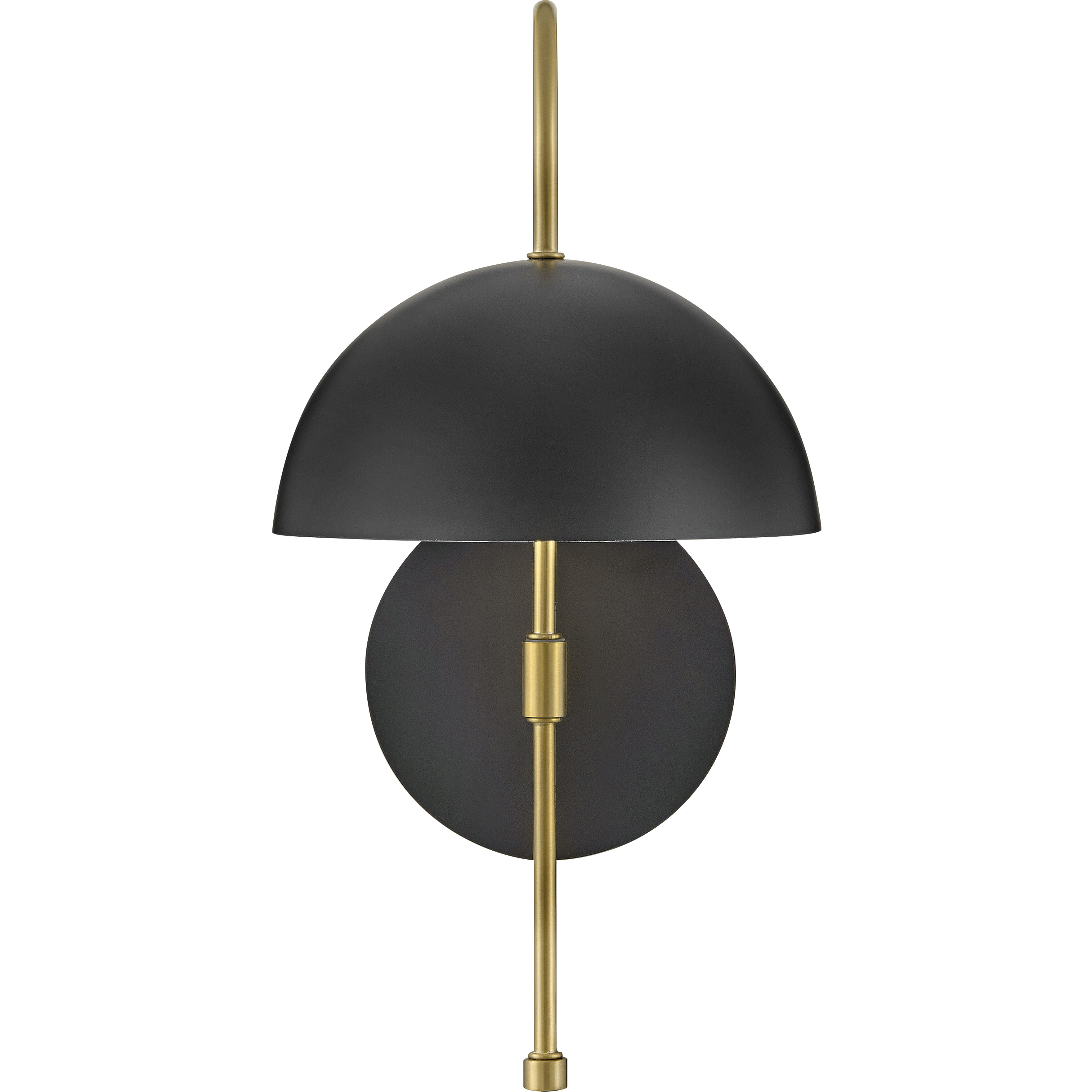 Lou LED 8 inch Black Sconce Wall Light