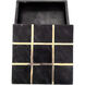 Anita 8 X 8 inch Black and Gold Box