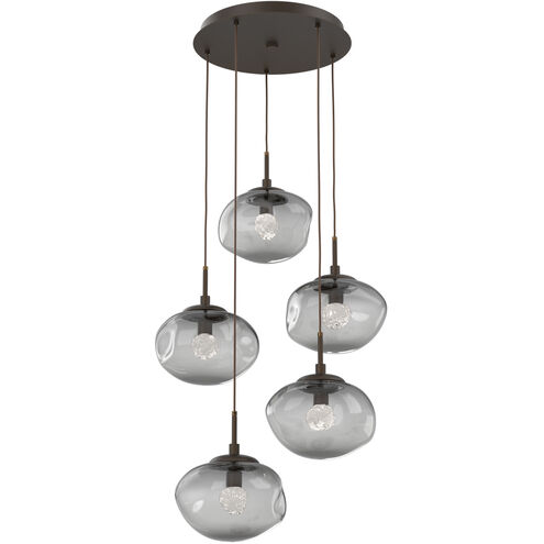 Nova LED LED Flat Bronze Chandelier Ceiling Light, Round Multi-Port