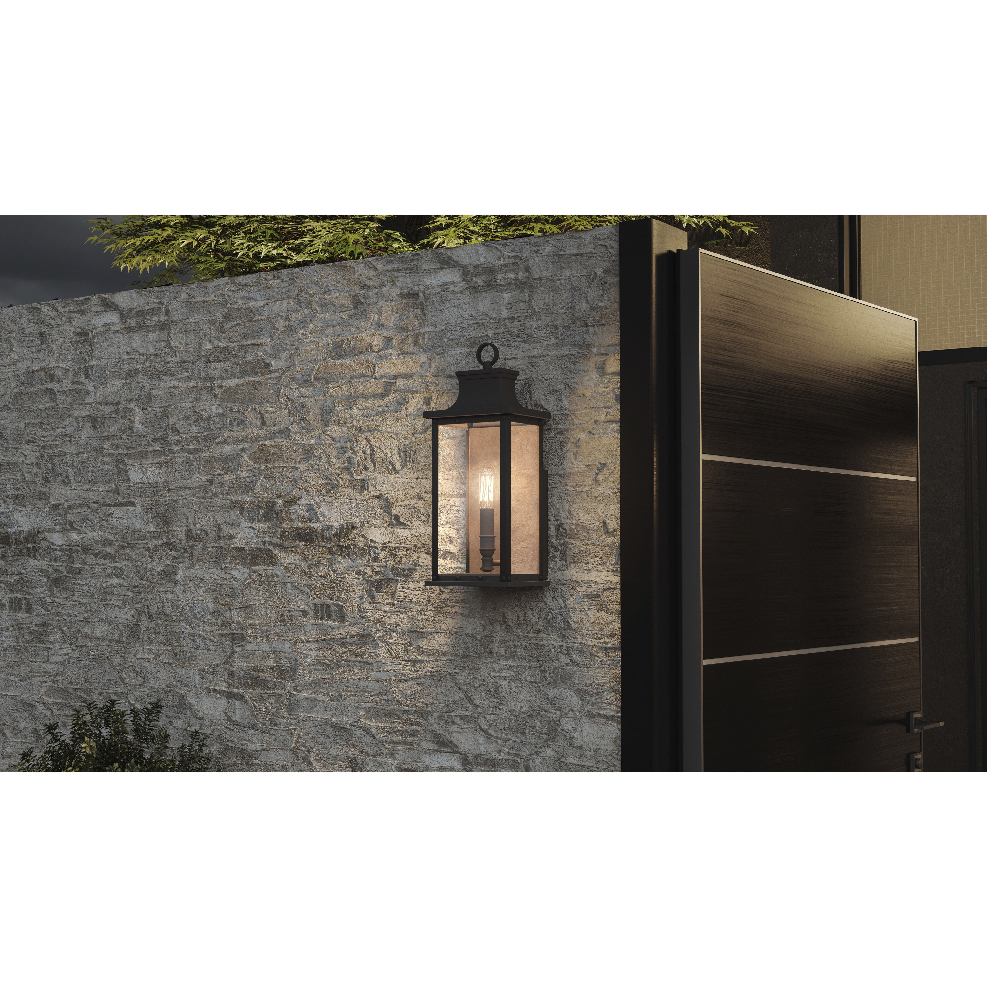 Abernathy 1 Light 16 inch Old Bronze Outdoor Wall Lantern, Small 