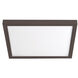 Square LED 11 inch Bronze Flush Mount Ceiling Light in 3000K