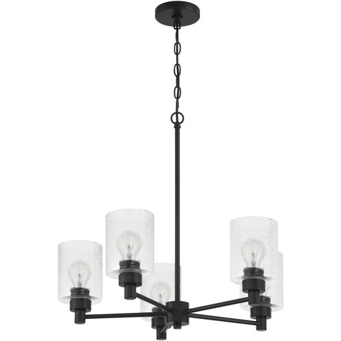 Lyndsey 5 Light 24 inch Flat Black Chandelier Ceiling Light