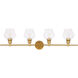 Gene 4 Light 38 inch Brass Wall sconce Wall Light