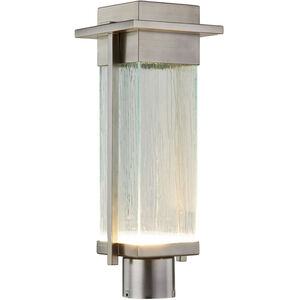 Fusion LED 18 inch Brushed Nickel Outdoor Post Light, Rectangle
