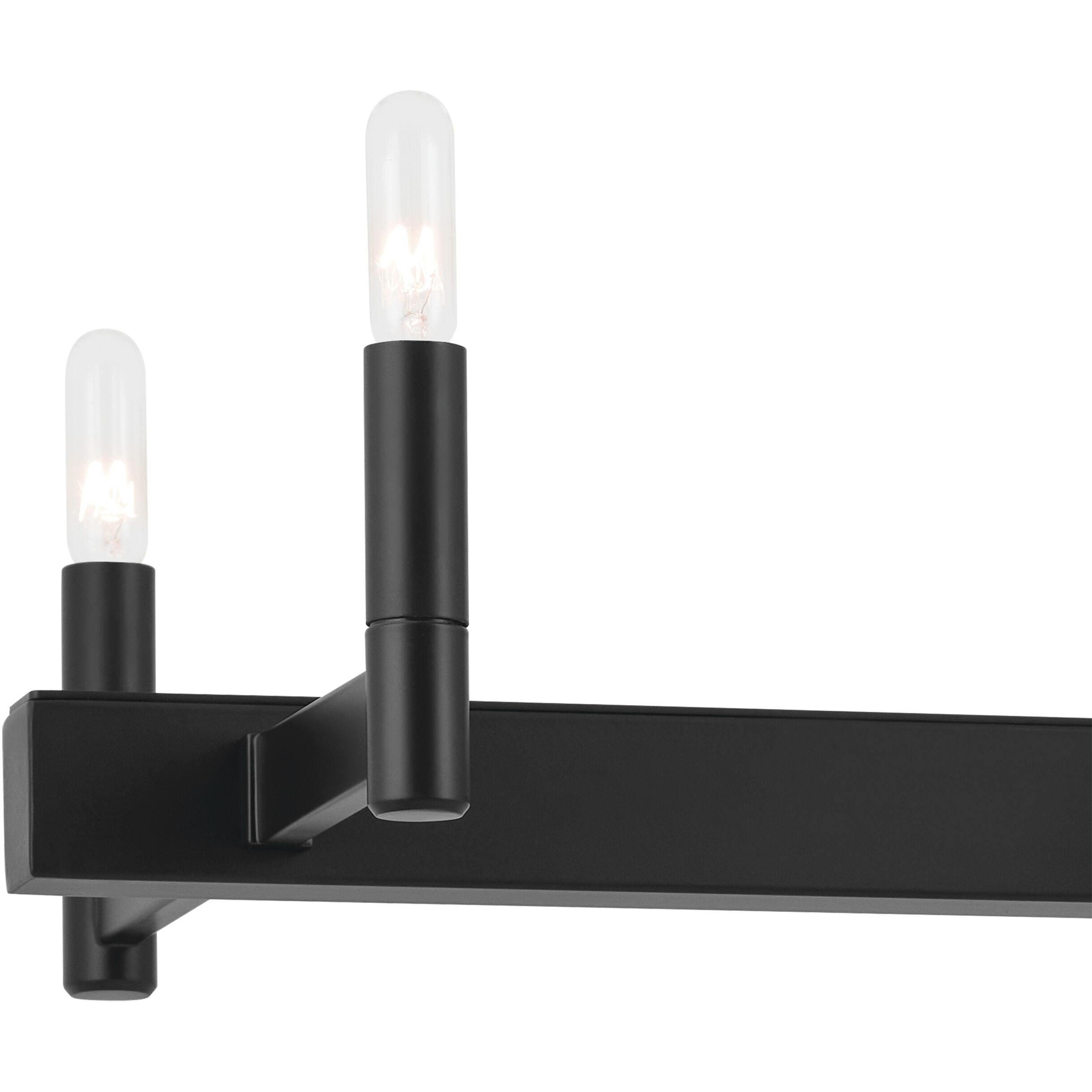 Erzo 10 Light 12.75 inch Black Chandelier Linear Ceiling Light, Single