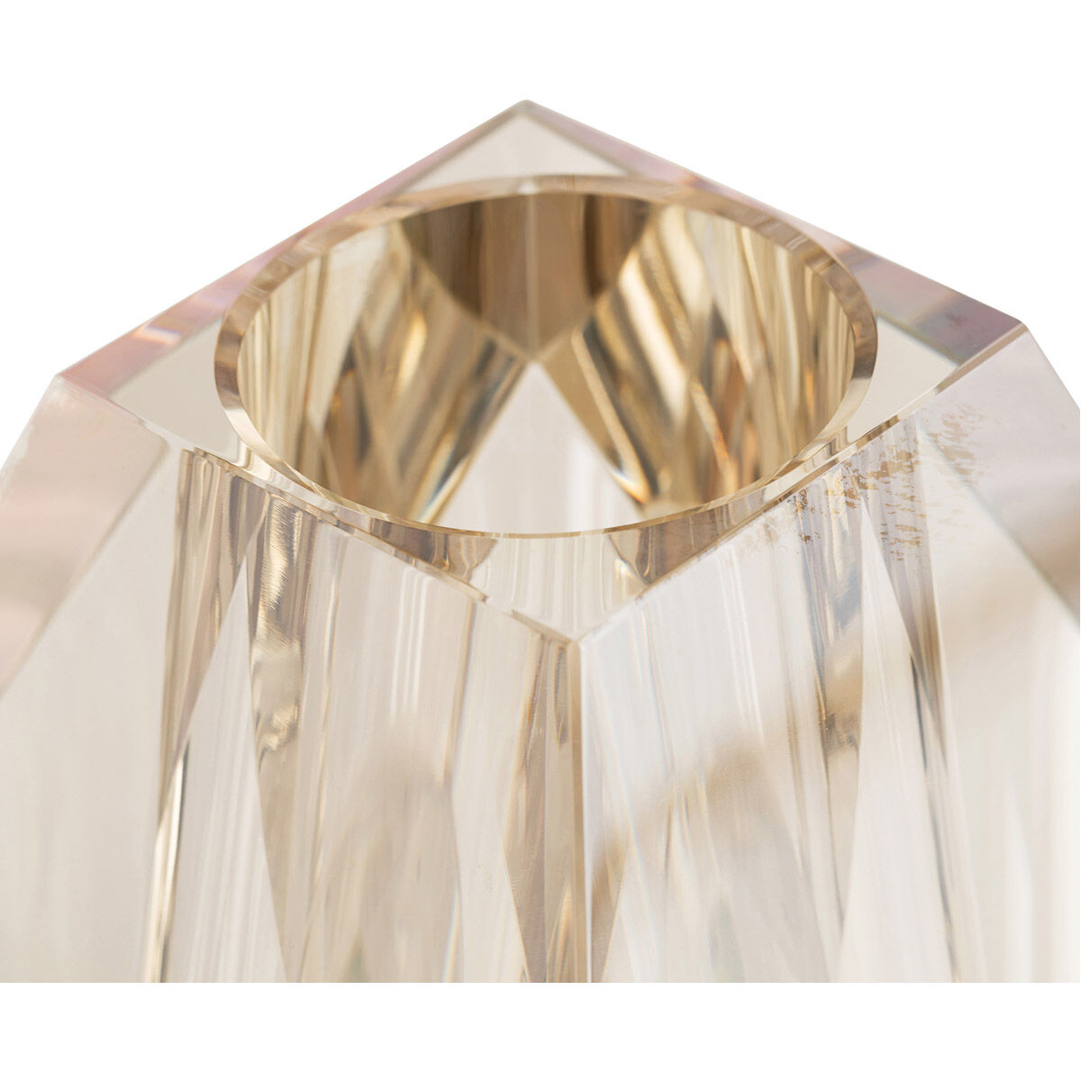 Gemma 6.5 X 6.5 inch Vase in Champagne Crystal