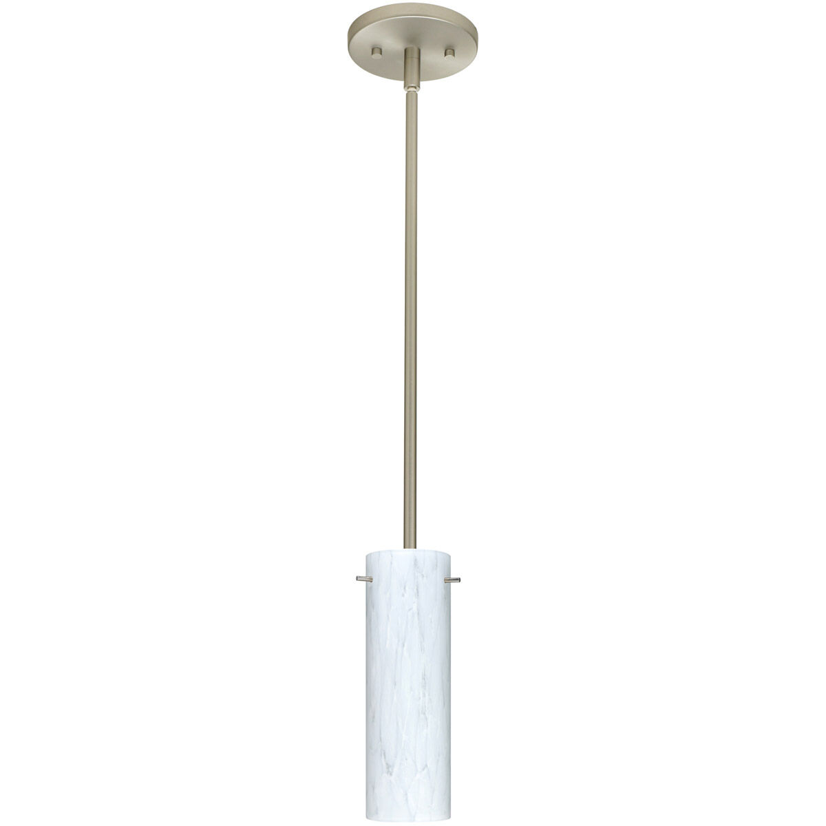 Copa LED Satin Nickel Stem Pendant Ceiling Light