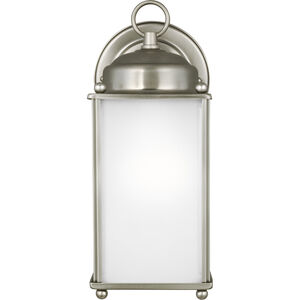 New Castle 1 Light 10.25 inch Antique Brushed Nickel Outdoor Wall Lantern, Large