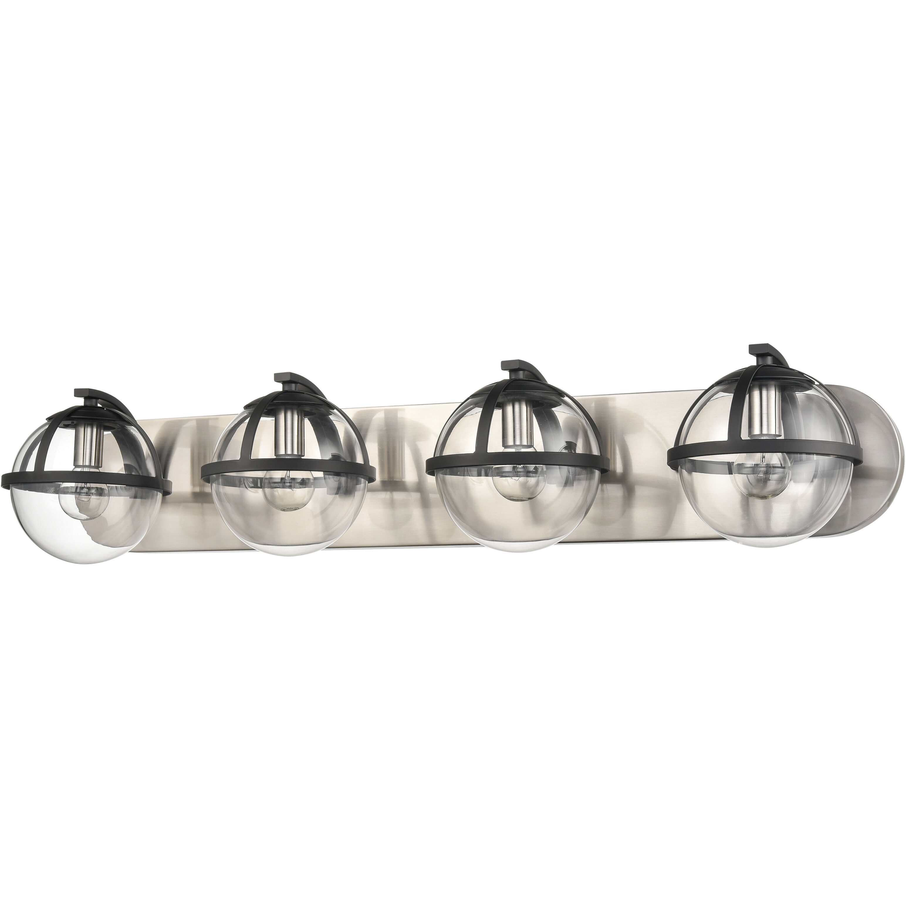 Davenay Vanity Light Wall Light in Satin Nickel with Matte Black