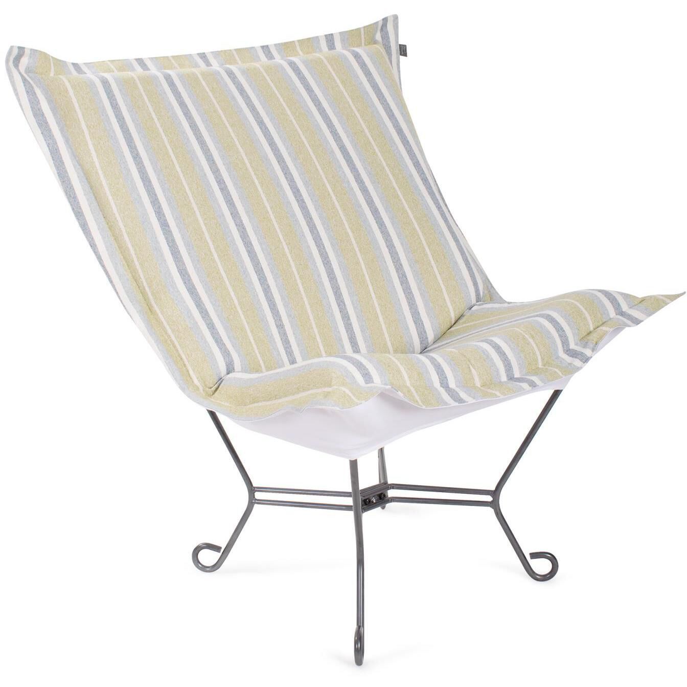 Dune Moss Outdoor Puff Scroll Chair