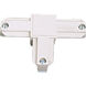Alpha Trak 120 White Track Inside-Left Polarity T Connector Ceiling Light in Matte White