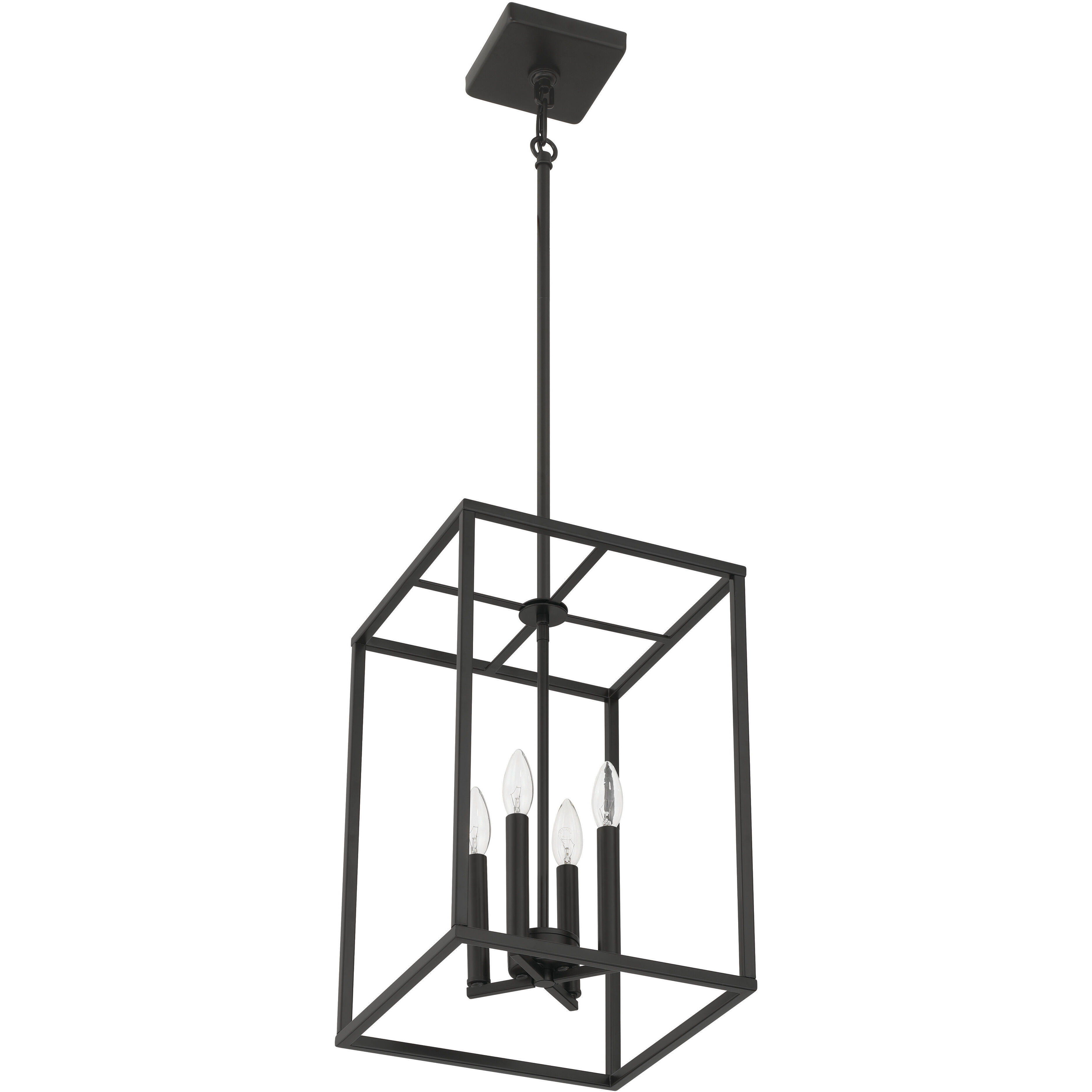 Signature 4 Light 12 inch Flat Black Foyer Light Ceiling Light