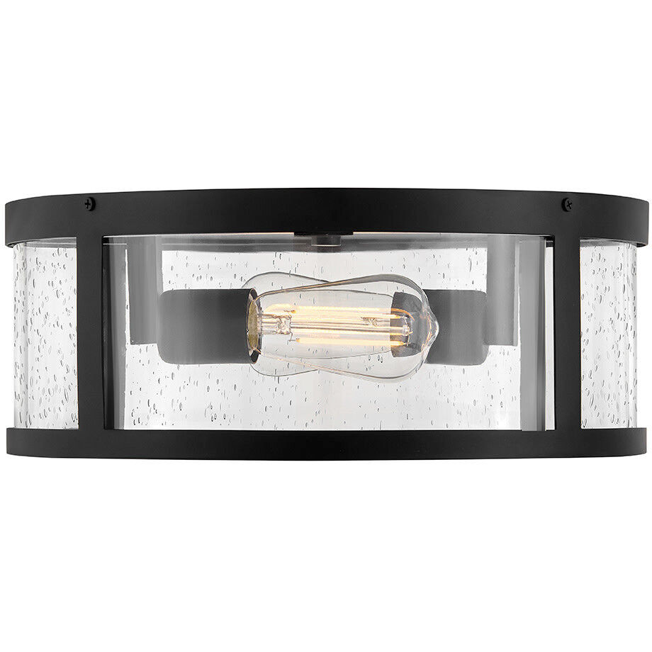 Alfie 2 Light 14 inch Black Outdoor Flush Mount