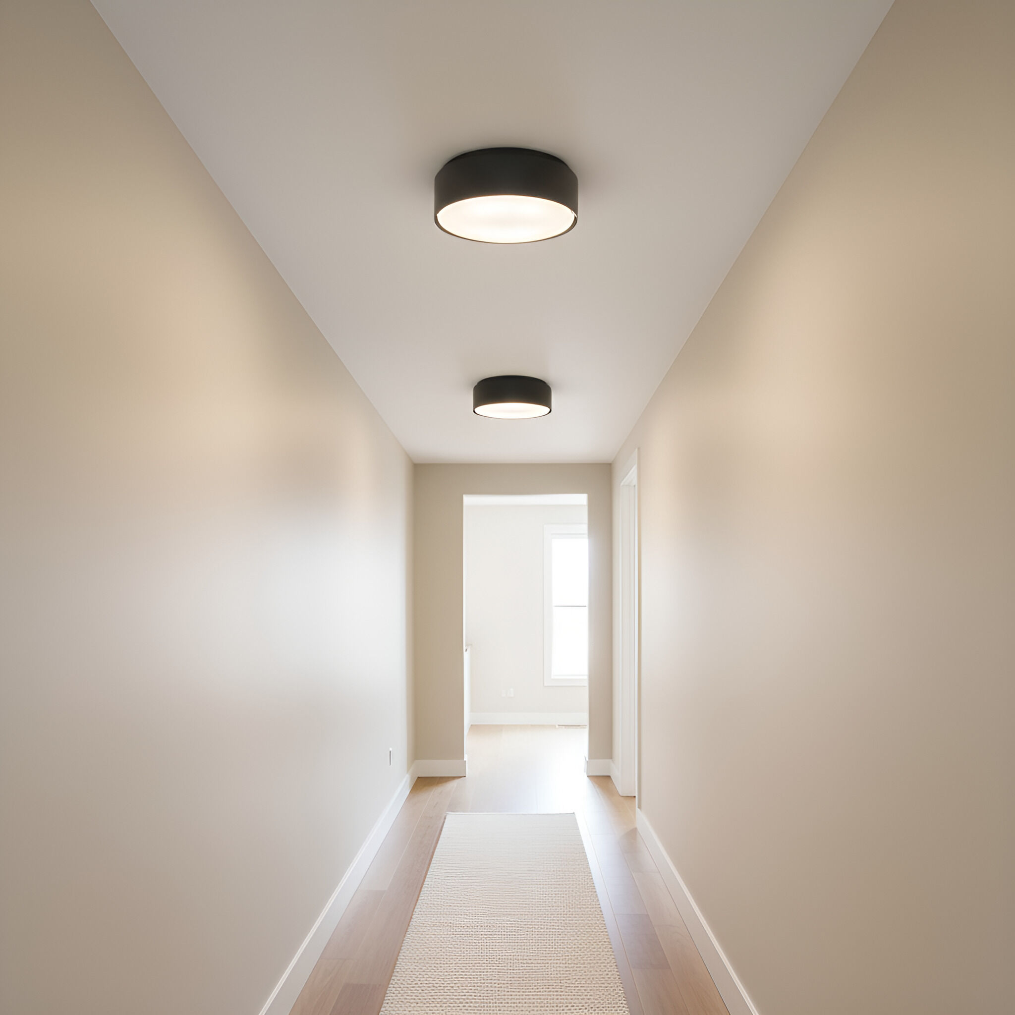 Drew & Jonathan Dartmore 2 Light 15 inch Midnight Black Flush Mount Ceiling Light, Medium