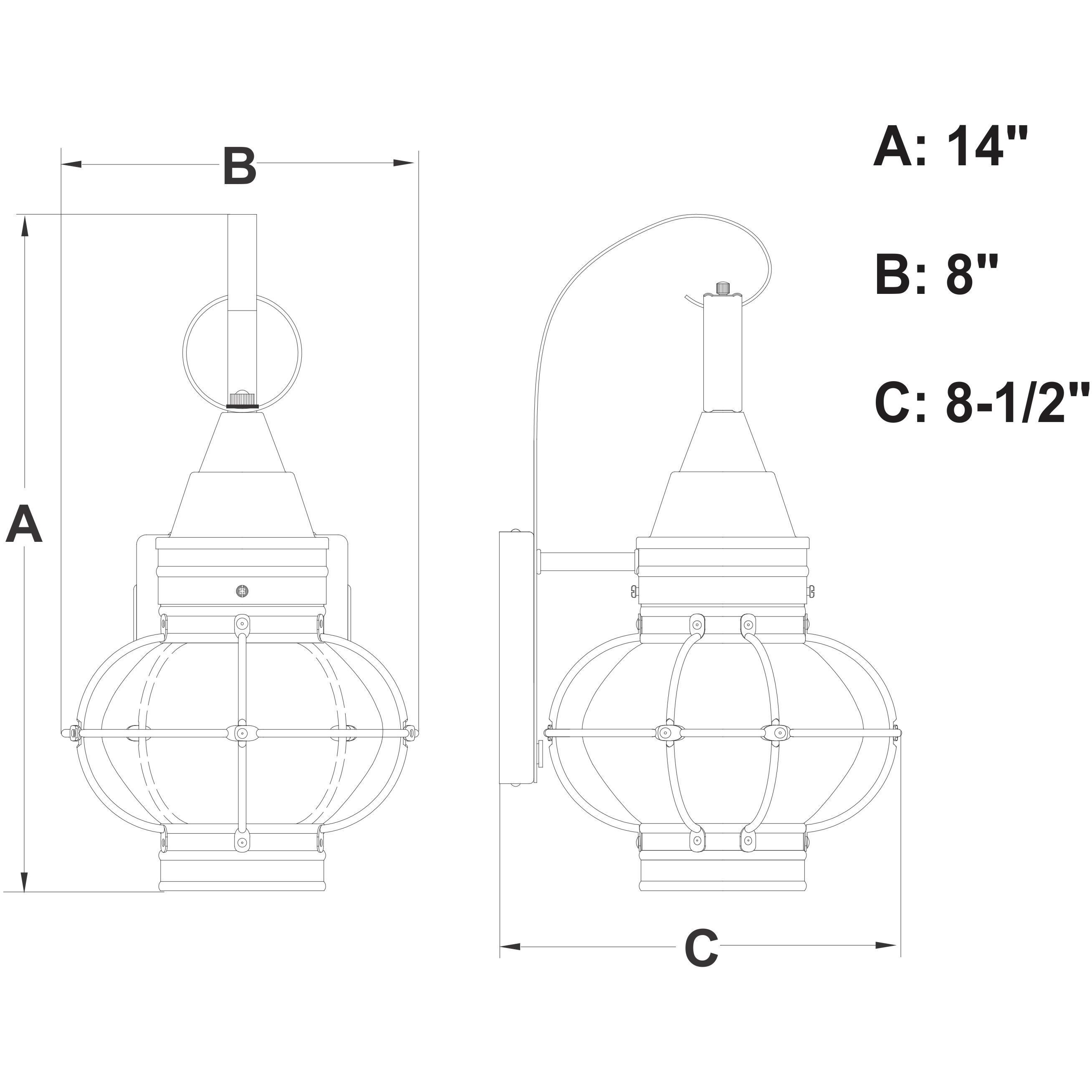Chatham LED 13.5 inch Textured Black Outdoor Wall