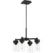 Bennet 4 Light 20 inch Midnight Outdoor Chandelier