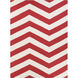 Frontier 132 X 96 inch Bright Orange, White Rug