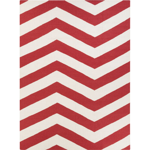 Frontier 132 X 96 inch Bright Orange, White Rug