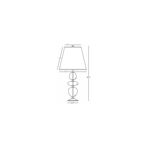 Williamsburg Orlando 31 inch 150.00 watt Clear Crystal / Modern Brass Table Lamp Portable Light