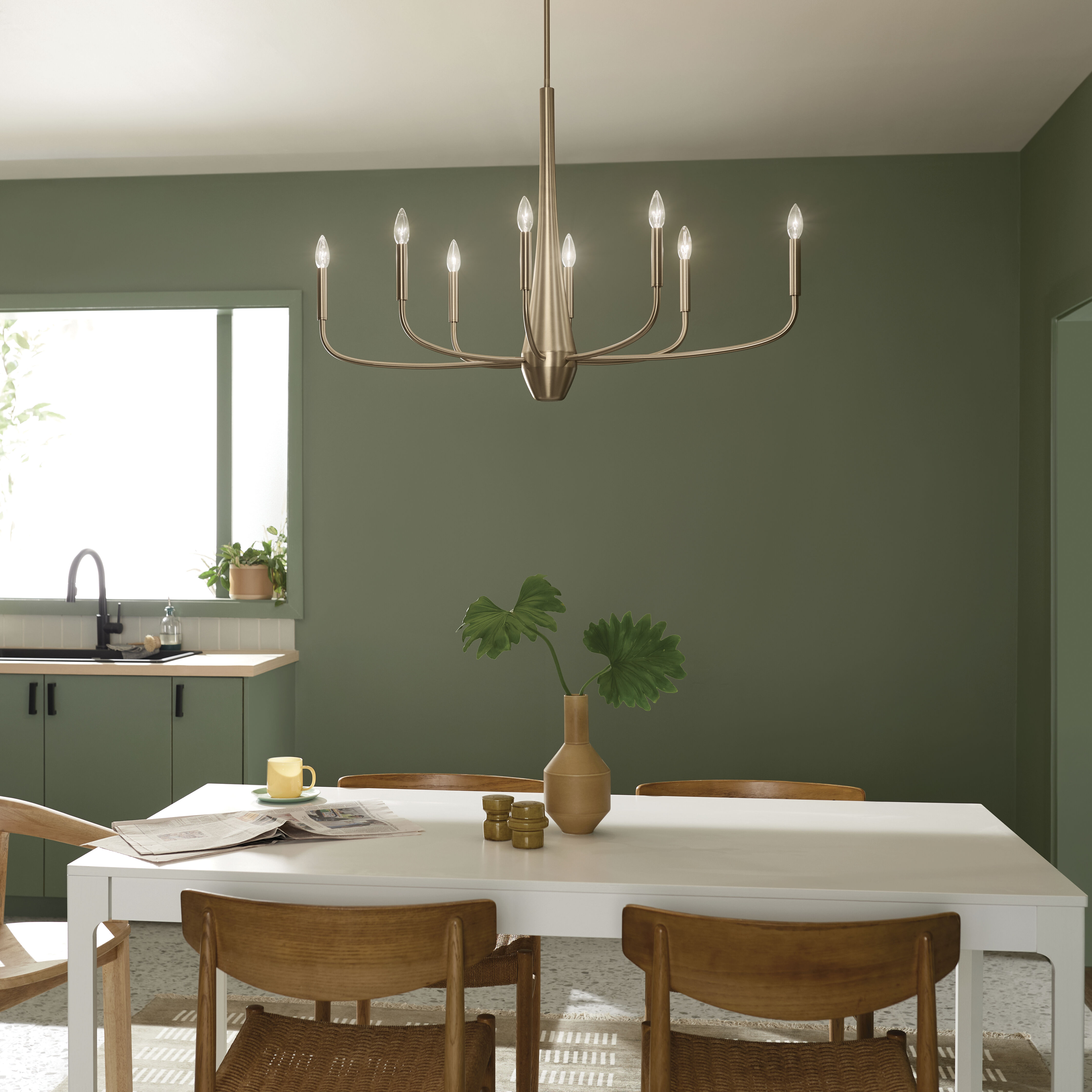 Deela LED 18.5 inch Champagne Bronze Oval Chandelier Ceiling Light